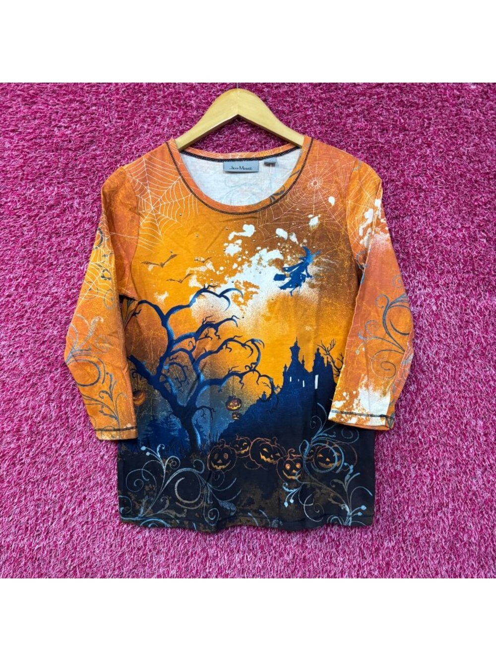 Jason Maxwell Halloween Themed Witch 3/4 Sleeve T-Shirt Small